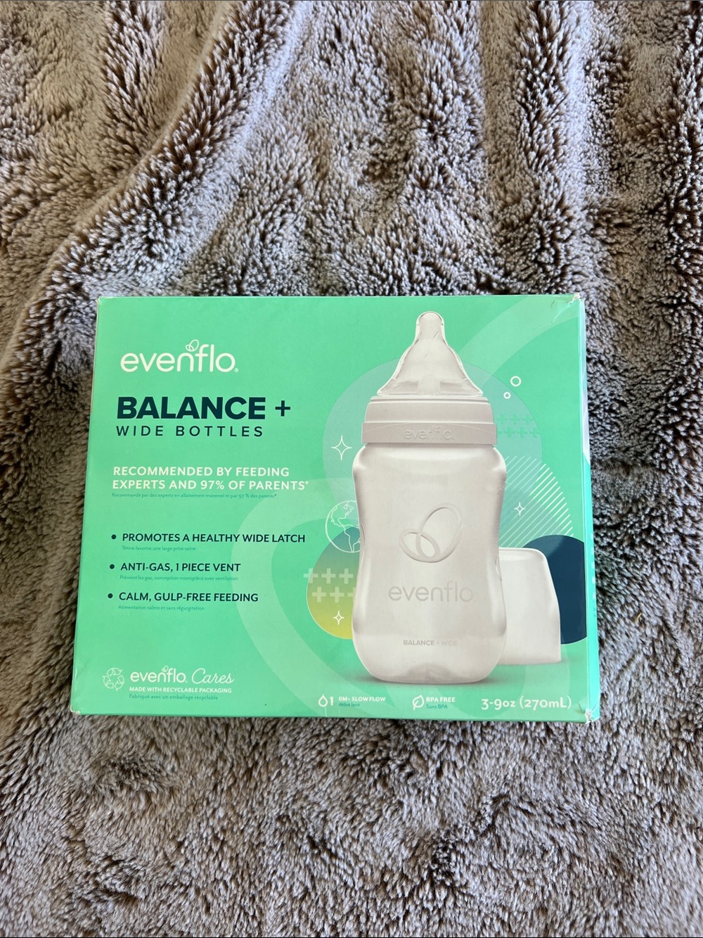 evenflo Balance+ Wide Bottle - Three Pack 9oz